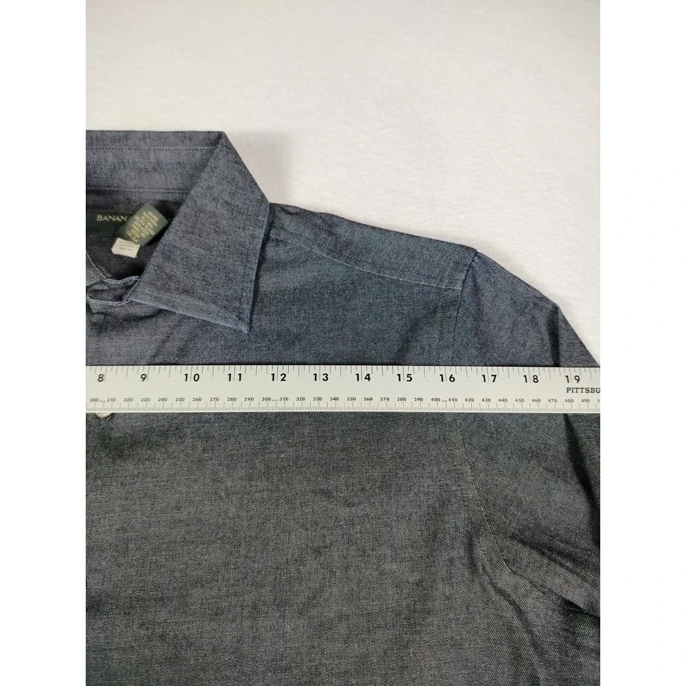Banana Republic Shirt Men's Small Blue Vintage Corpcore Professional Classic Fit